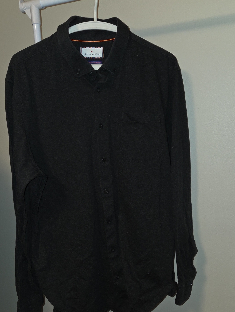 Modern Ambition Men's Button-Down Shirt with Chest Pocket